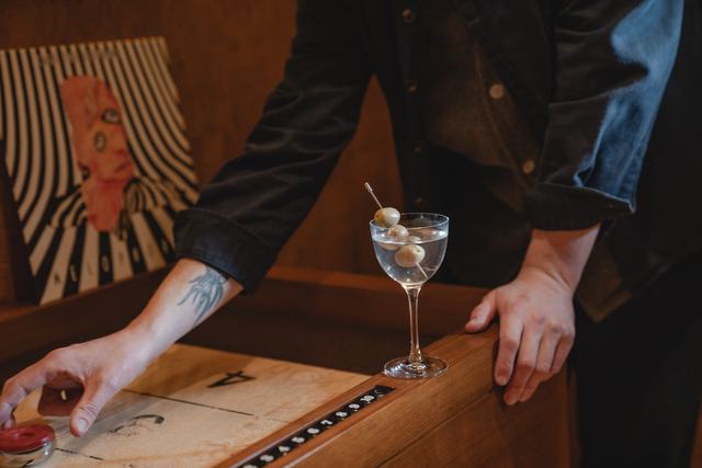 A cocktail at the Camel Club