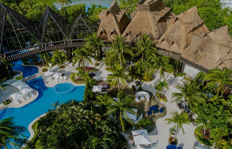 Pools and gardens at The Mayan Palace