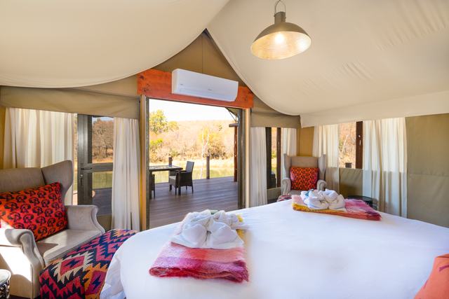 Inside a luxury safari suite