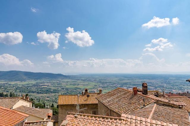 The view from Cortona across the Chiana Valley